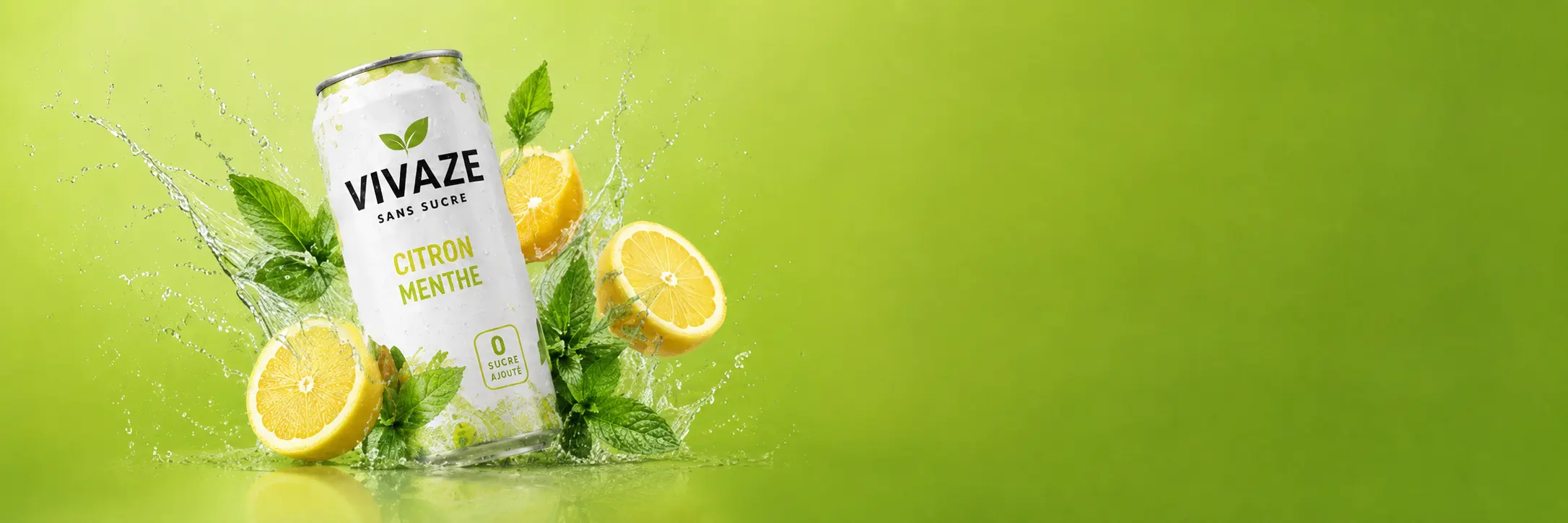 Canette Vivaze Citron Menthe éclaboussée de fraîcheur